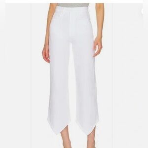 MOTHER Superior The Dagger Flood White Totally Innocent Women Denim Jeans Sz 34